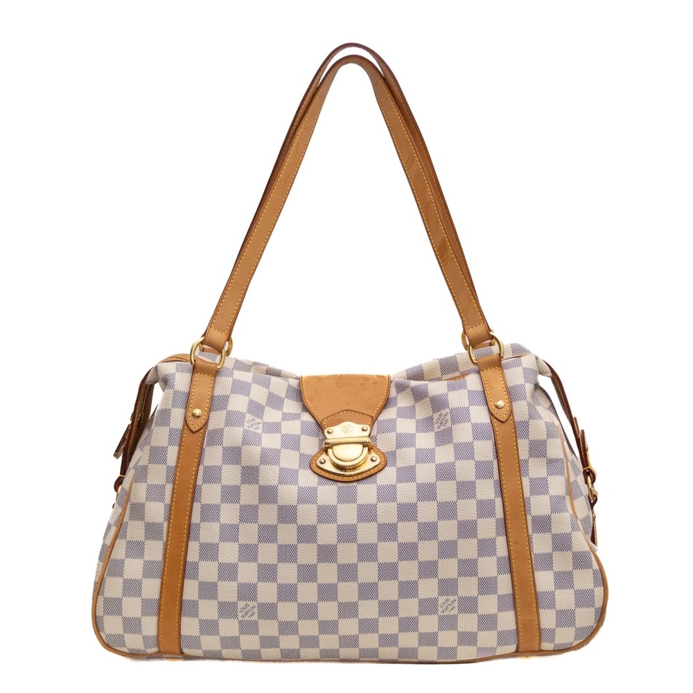 Louis Vuitton 2009 Damier Azur Stresa GM Canvas Shoulder‎ Bag